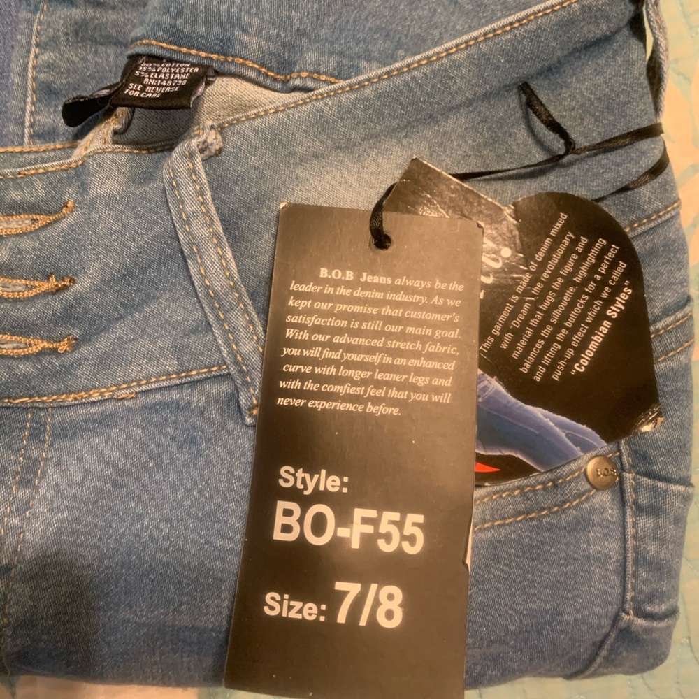 B.O.B Light Blue Rip Jeans - Picture 7 of 8